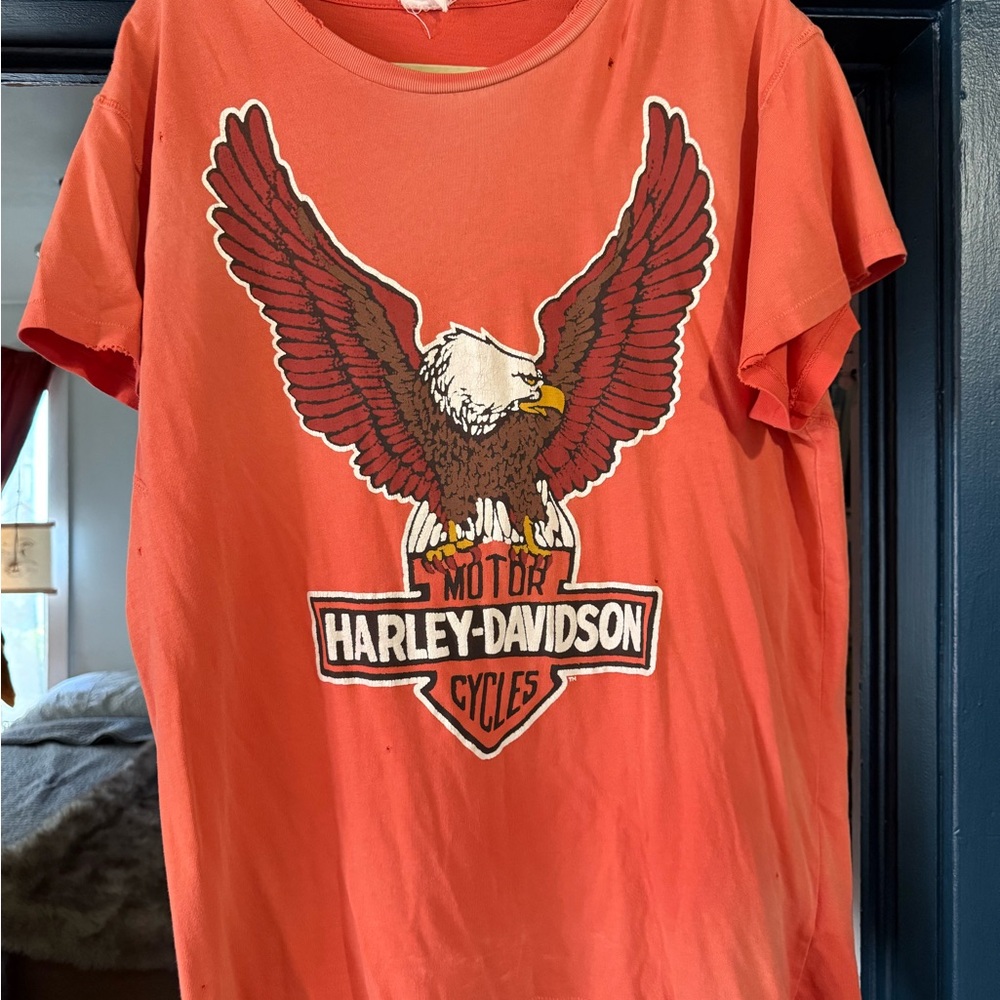MadeWorn Orange Harley-Davidson Graphic Tee